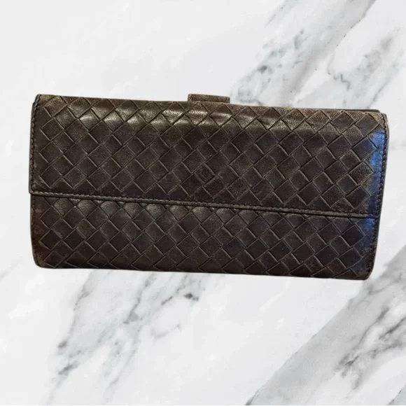 Bottega Veneta Brown Intrecciato Leather Wallet - Picture 2 of 7